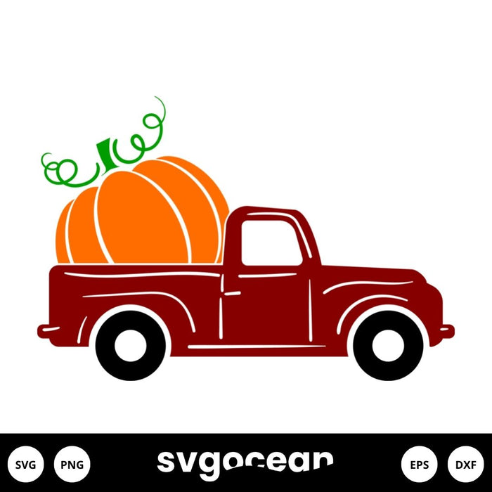 Pumpkin Truck Svg - Svg Ocean