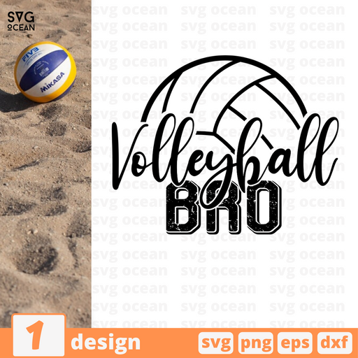 Volleyball bro SVG vector bundle - Svg Ocean