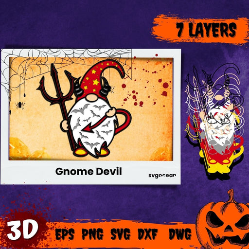 Free Gnome Devil 3D SVG - Svg Ocean