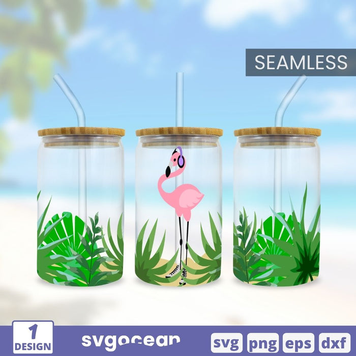 Flamingo Libbey Wrap SVG - Svg Ocean