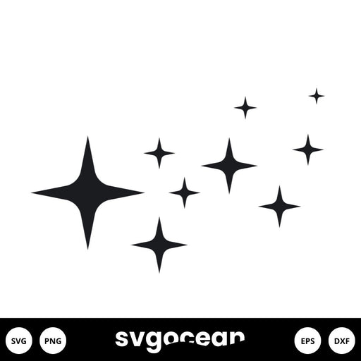 Sparkle Stars Svg - Svg Ocean