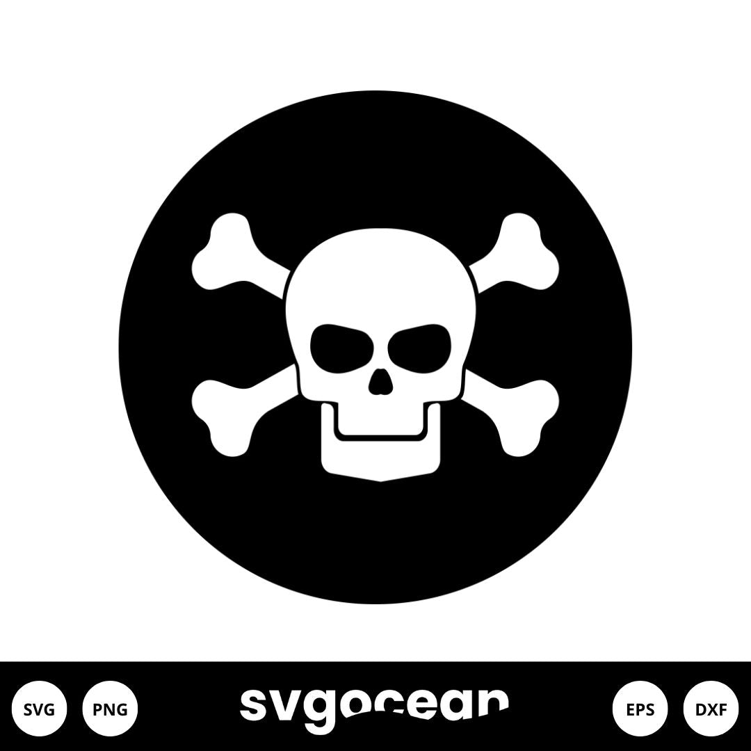 Skull And Crossbones Svg vector for instant download - Svg Ocean — svgocean