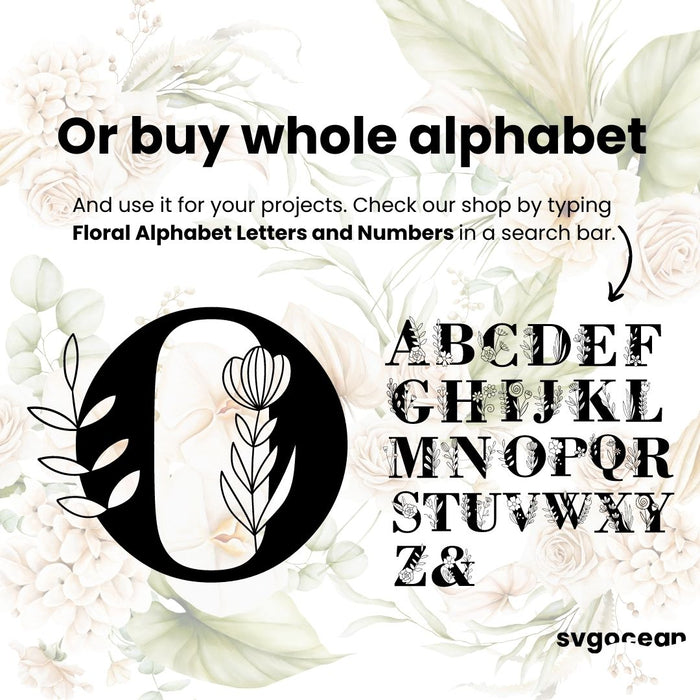 Herbal Letter O SVG - Svg Ocean