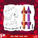 Valentines Day Dinosaur Coloring Card Svg Bundle - svgocean