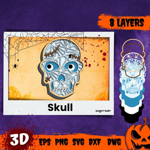 Skull 3D SVG - Svg Ocean