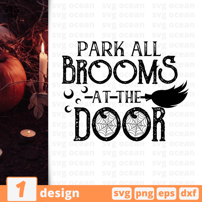 Park all brooms at the door SVG vector bundle - Svg Ocean