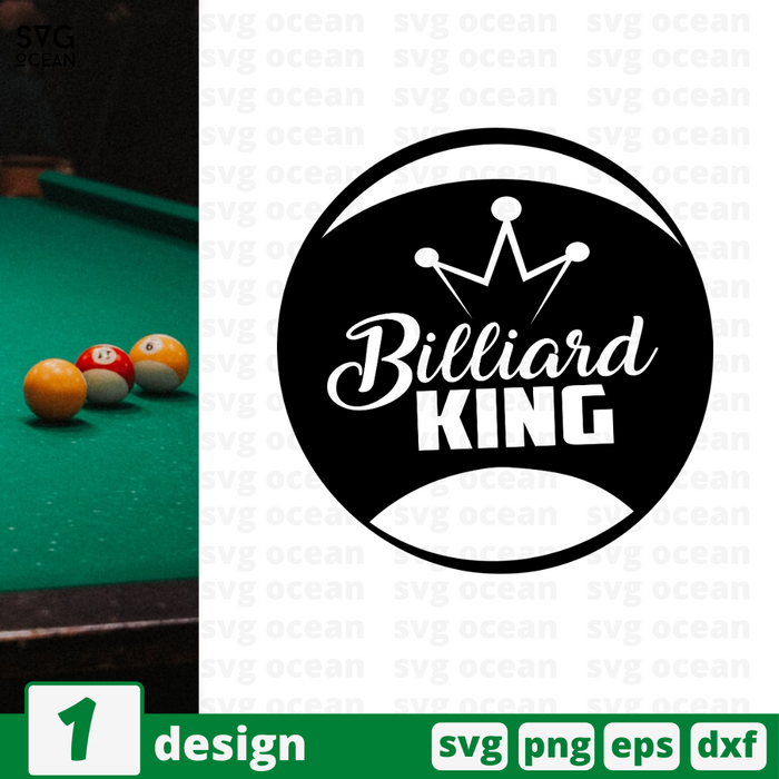 Billiard King SVG vector bundle - Svg Ocean