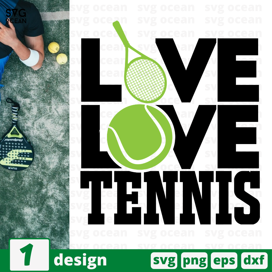 Live Love Tennis SVG bundle vector for instant download