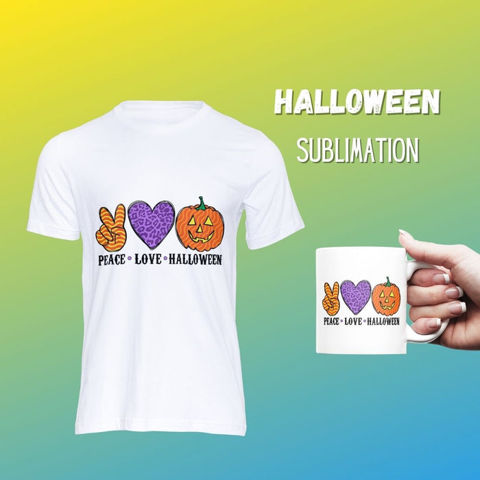 Peace Love Halloween Sublimation - Svg Ocean