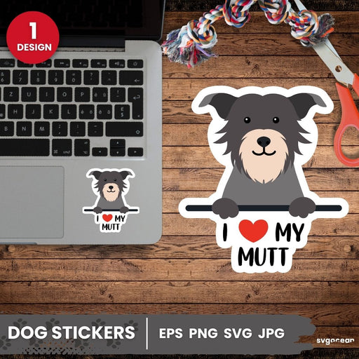 Mutt Sticker SVG - svgocean
