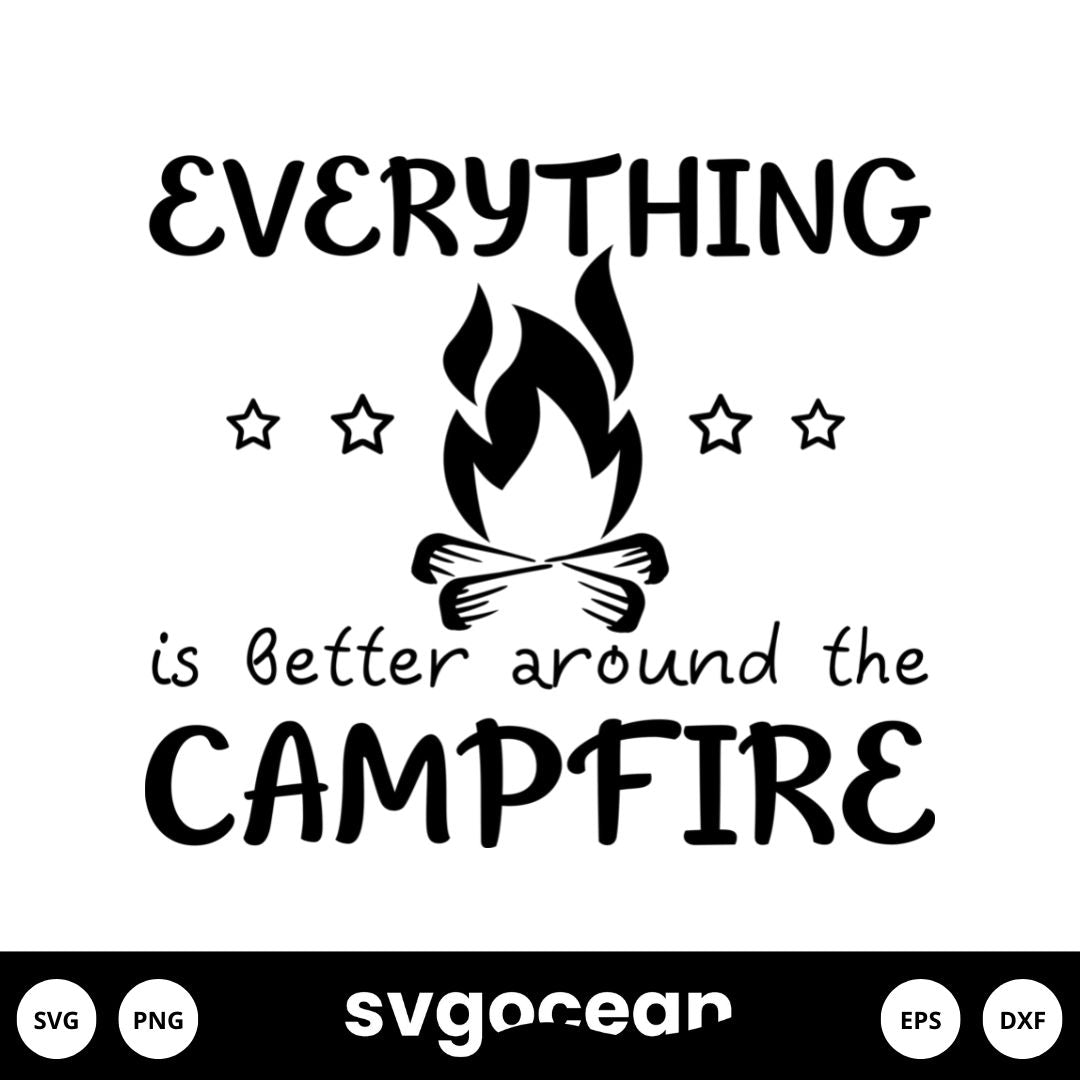 Camping Bucket Svg Vector For Instant Download - Svg Ocean — Svgocean