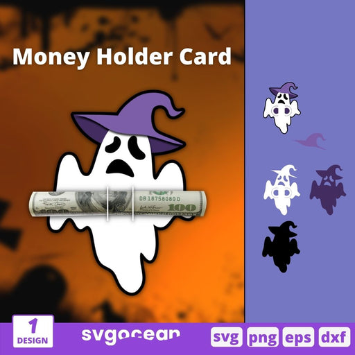 Free Ghost Money Holder Card Svg - Svg Ocean