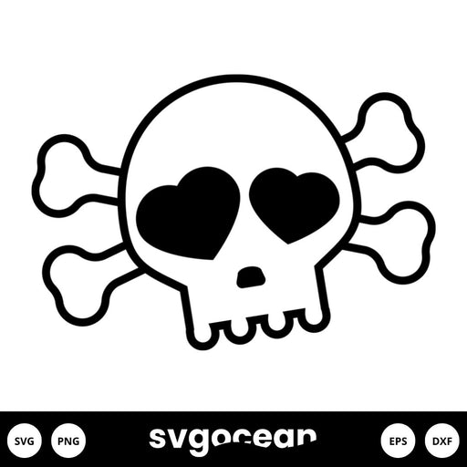 Cute Skull SVG - Svg Ocean