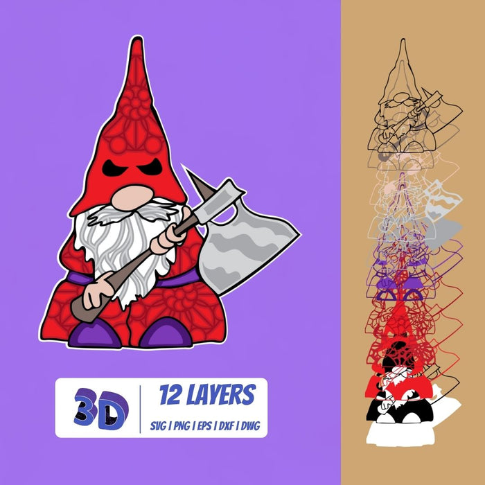 3D Halloween Gnomes - Svg Ocean
