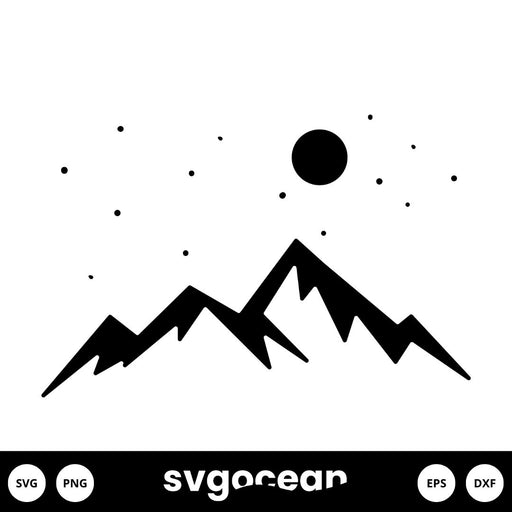 Mountain Scene Svg - Svg Ocean