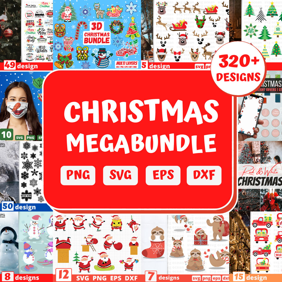 Christmas SVG Megabundle vector for instant download - Svg Ocean — svgocean