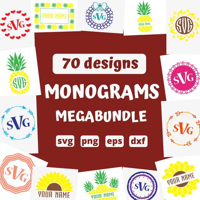 Monograms  Megabundle SVG vector bundle - Svg Ocean