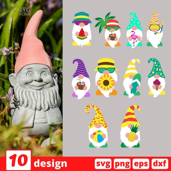 Summer Gnomes SVG Bundle
