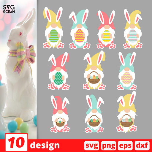 Easter Gnome SVG Bundle