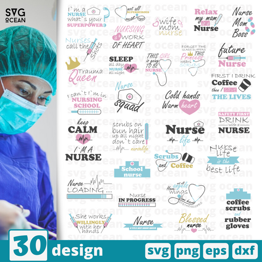 Nurse quotes SVG bundle - Svg Ocean