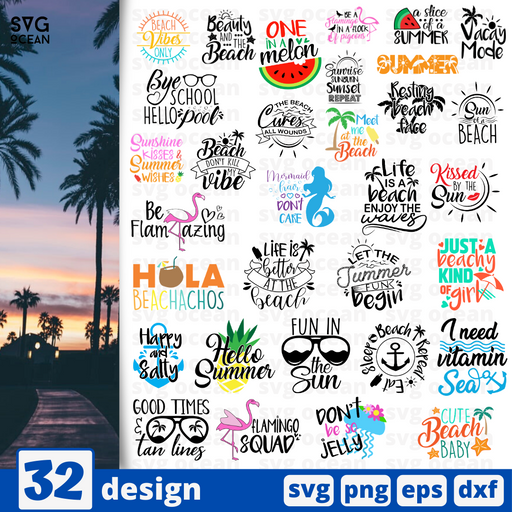 Summer quotes SVG vector bundle - Svg Ocean