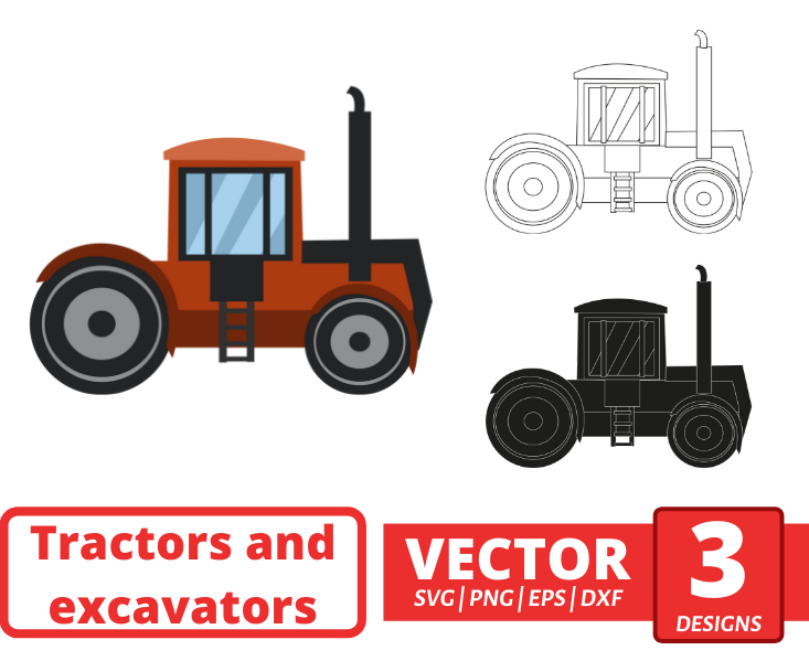 Mini Traactor Vector Mini tractor SVG bundle vector for instant download - Svg Ocean — svgocean