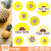 Monogram Sunflower SVG Bundle