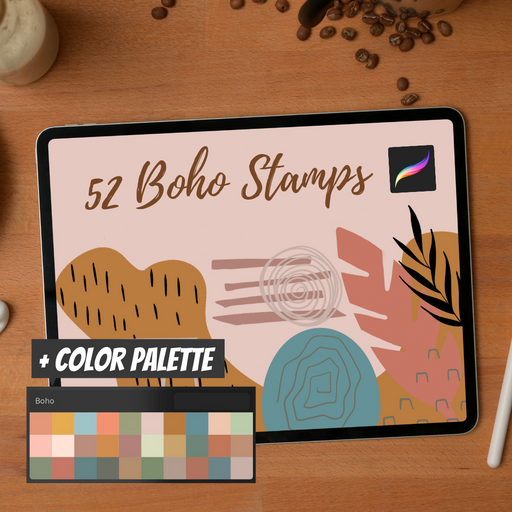 Boho Procreate Stamps