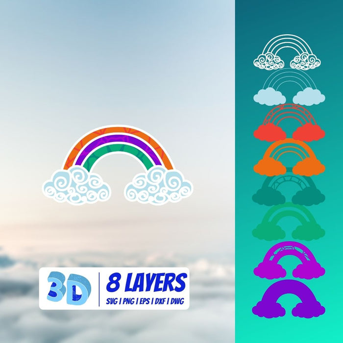 3D Rainbow SVG