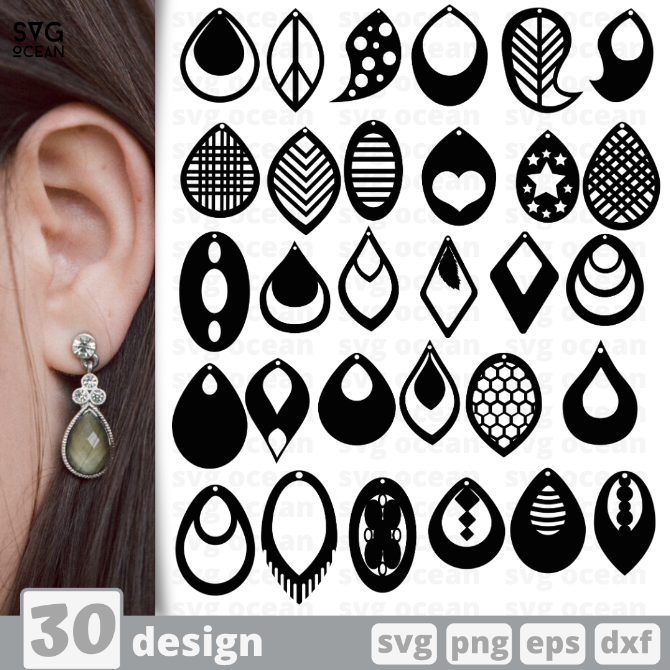 Earrings megabundle SVG Bundle