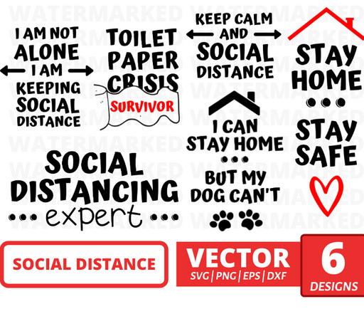 Social distance SVG bundle - Svg Ocean