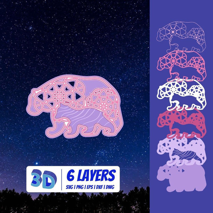3D Bear SVG