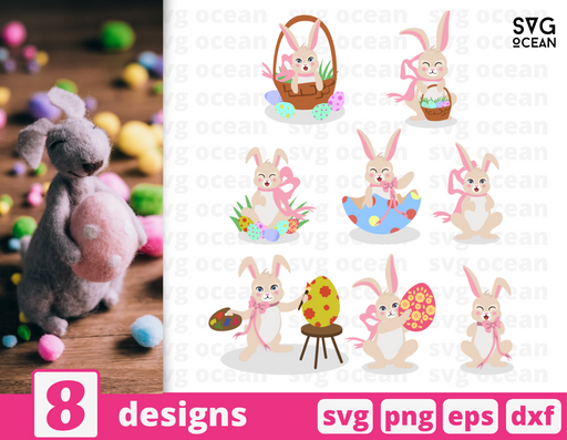 Easter bunny svg bundle