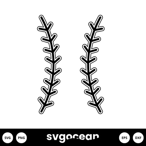Softball Lace SVG - svgocean