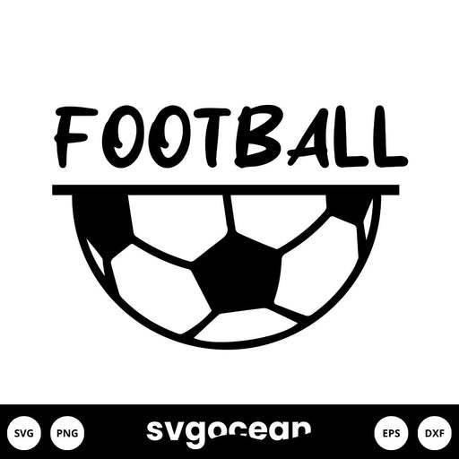 Half Soccer Ball SVG - svgocean