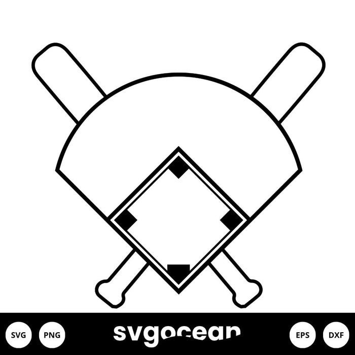Baseball Diamond SVG - svgocean