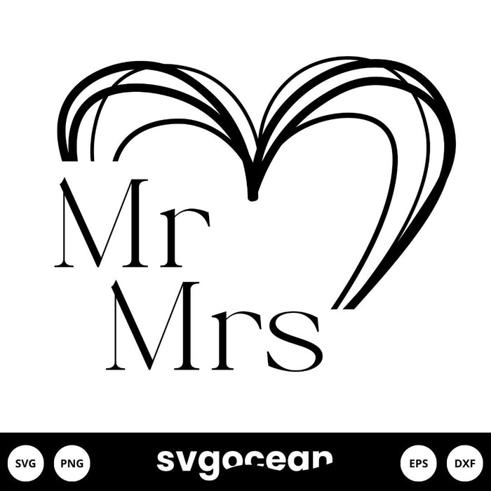 Mr Mrs SVG - svgocean