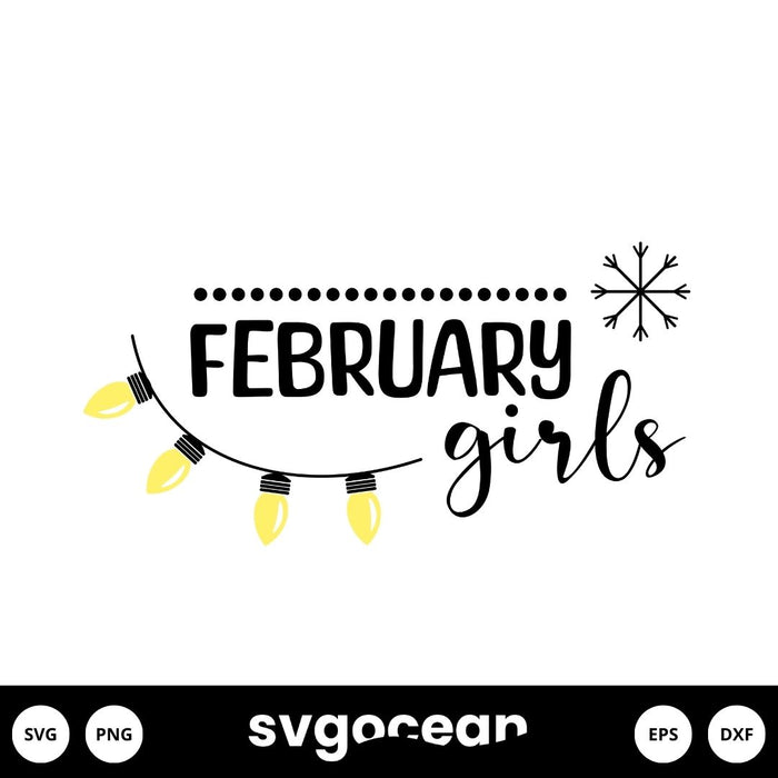 February Girls SVG - svgocean