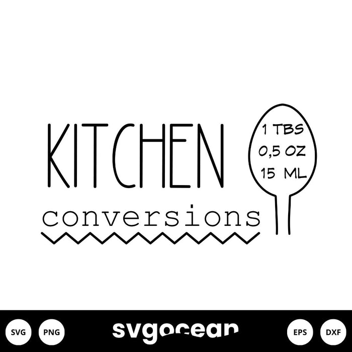 Kitchen Conversions SVG - svgocean