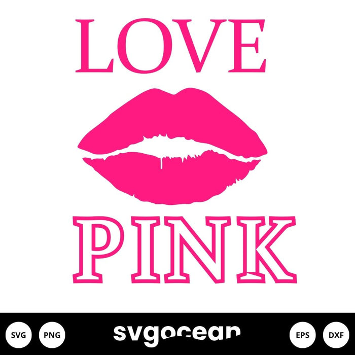 Love Pink SVG - svgocean