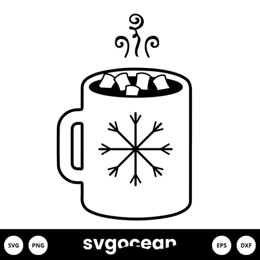 Hot Chocolate Mug SVG - svgocean
