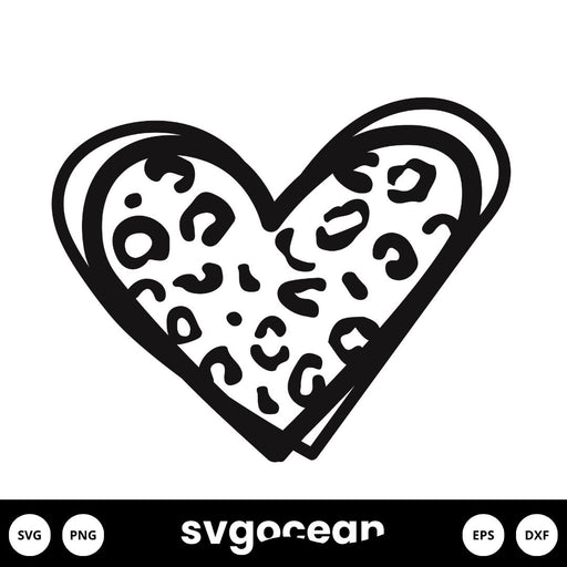 Leopard Heart SVG - svgocean