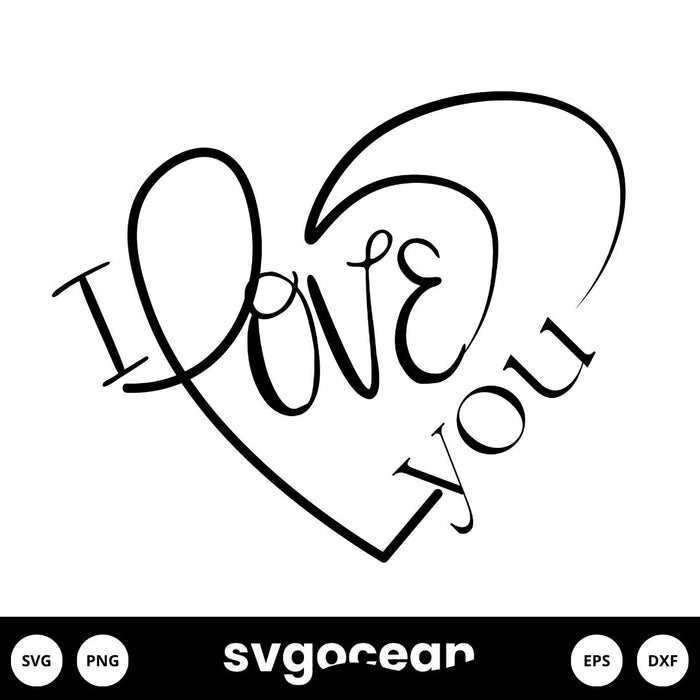 I Love You SVG - svgocean