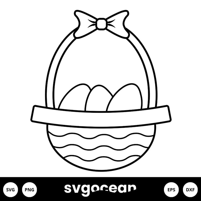 Easter Basket SVG - svgocean
