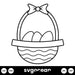 Easter Basket SVG - svgocean