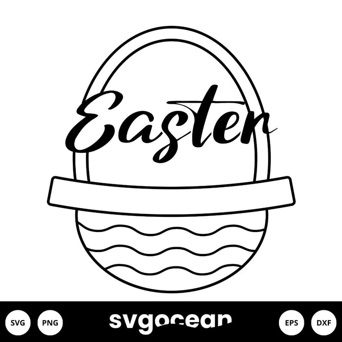 Easter Bucket SVG - svgocean