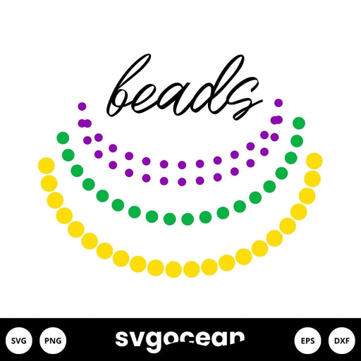 Mardi Gras Beads SVG - svgocean