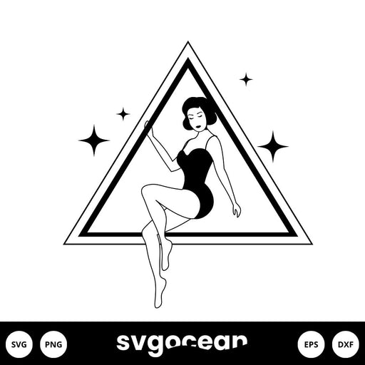 Pin Up Girl SVG - svgocean