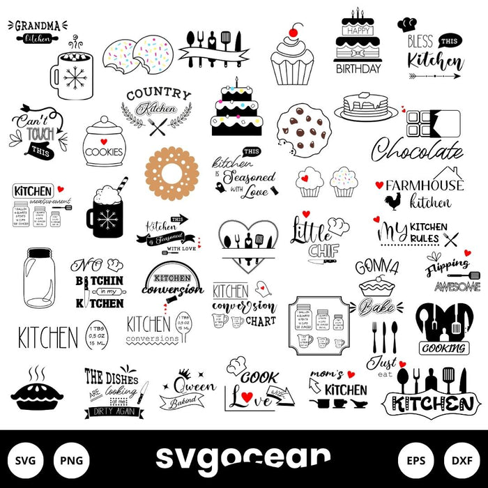 Kitchen SVG Bundle - svgocean