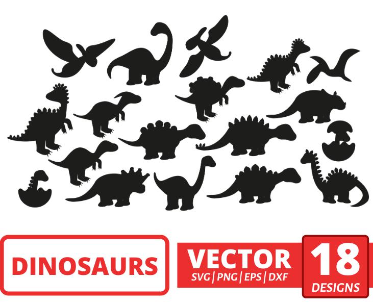 Dinosaurs silhouette svg